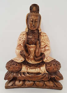 Poly Resin Buddhas: Kwan Ying-Cream
