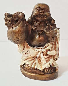 HAPPY BUDDHA W GOLD SACK 11CM