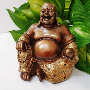 Happy Buddha Holding Ingot