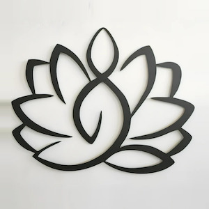 Meditation Yoga Lotus Metal Wall Art