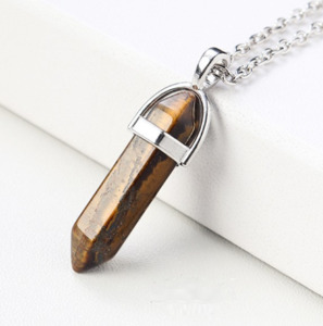 Crystals And Votex Wind Spinners: Crystal Pendant And Necklace Tigers Eye