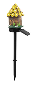Windchimes Outdoors: Fairy House Solar Stake Sun Flower