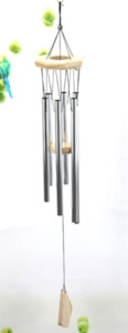 Metal Wind Chimes 6 Rod Silver Colour