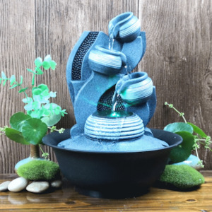 Water Features: 4 Tier Abstract Bowls Water Feature