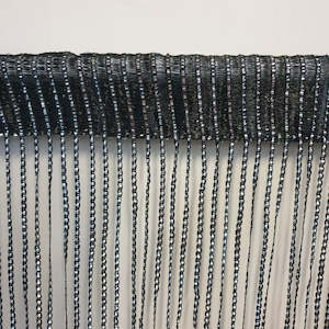 Fly Screen String Curtain 1 m x 2 m- Black & Silver