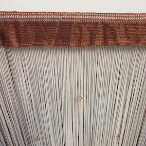 Beaded Fly Screen String Curtain 1 m x 2 m-Brown