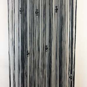 Beaded Fly Screen String Curtain 1 m x 2 m-Black