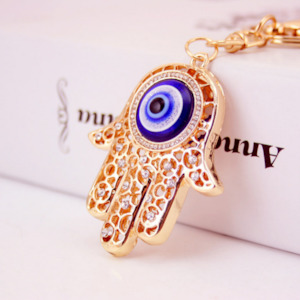 Diamante Key Ring-Hamsa Hand