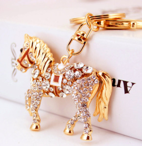 Keyrings: Diamante Key Ring-Horse