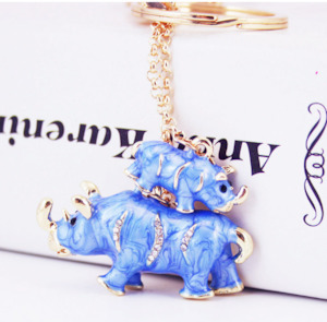 Diamante Key Ring Rhino