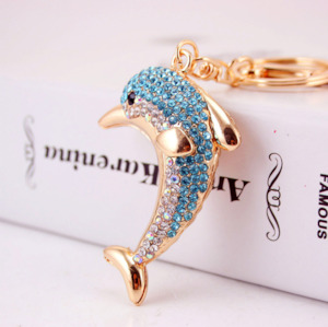 Diamante Key Ring Dolphin