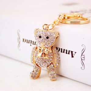 Diamante Key Ring Teddy