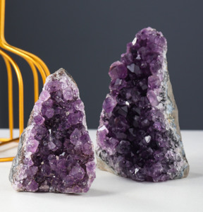 Crystals And Votex Wind Spinners: Standing Rough Cut Amethyst Crystal Small