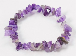 Crystals And Votex Wind Spinners: Crystal Chip Bracelet Amethyst