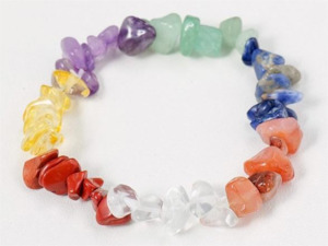 Crystals And Votex Wind Spinners: Crystal Chip Bracelet Multi Colour