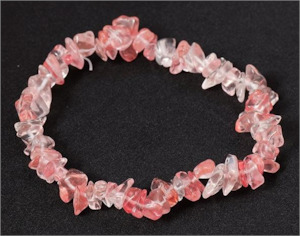 Crystals And Votex Wind Spinners: Crystal Chip Bracelet Water Melon Tourmaline