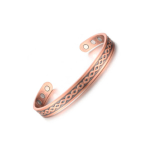 Copper Bracelet Celtic Weave With Magnets