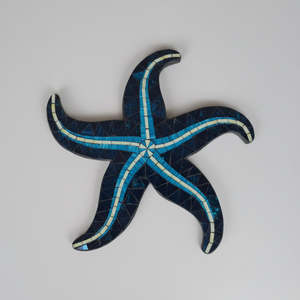 Wall Art Affirmations Hangings: Star Fish Mosaic Wall Art 40x2x40cm