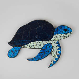 Wall Art Affirmations Hangings: Turtle Mosaic Wall Art 44x2x32cm