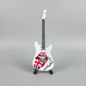 Minature Guitar on Stand Rolling Stones 24x8x1cm