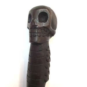 Carved Walking Stick Skull