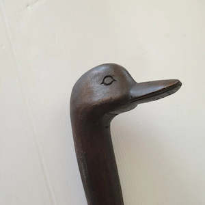 Carved Walking Stick Duck