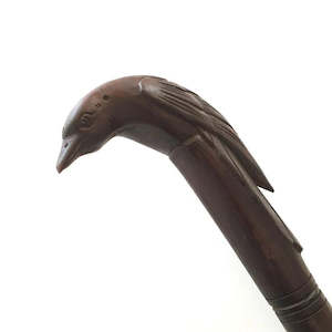 Carved Walking Stick Bird