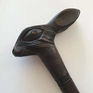 Carved Walking Stick Rabbit