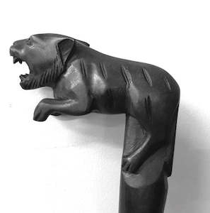 Carved Walking Stick Tiger