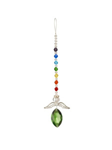 Crystals And Votex Wind Spinners: Crystal Suncatcher Green Angel 3x3x27cm