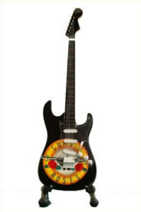 All: Minature Guitar on Stand Guns n Roses