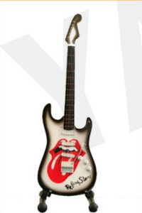 All: Minature Guitar on Stand Rolling Stones