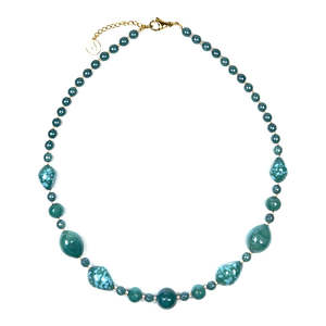 Murano Glass Jewellery In Italy: Murano Glass Necklace Ginger Verde - Antica Murrina Venezia