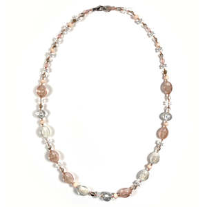 Murano Glass Jewellery In Italy: Murano Glass Long Necklace Aida Pink - Antica Murrina Venezia
