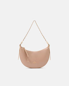 Cuoieria Fiorentina: Genuine Leather Small Hobo Bag Eva Nude - Cuoieria Fiorentina