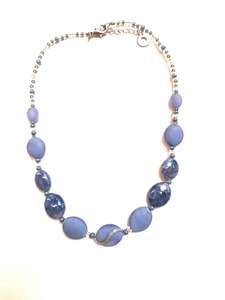 Murano Glass Jewellery In Italy: Murano Glass Necklace Reflex Blue- Antica Murrina Venezia
