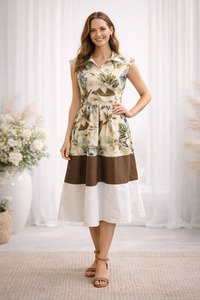 Dresses Collection In Italy: Made in Italy Cotton Dress Petalo - B new