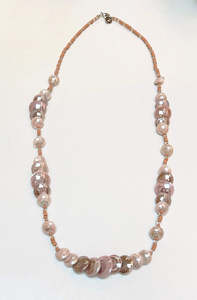 Murano Glass Long Necklace Monete Pink - Antica Murrina Venezia