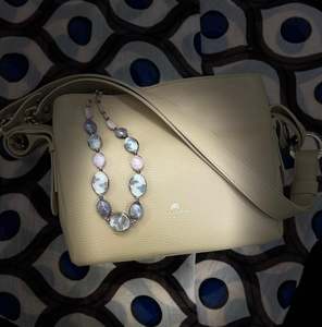 Handmade Genuine Leather Small Shoulder Bag Velvet Nude - Cuoieria Fiorentina