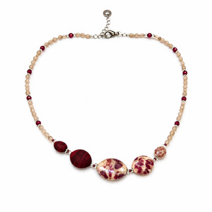 Murano Glass Jewellery In Italy: Murano Glass Necklace Reflex Pink - Antica Murrina Venezia