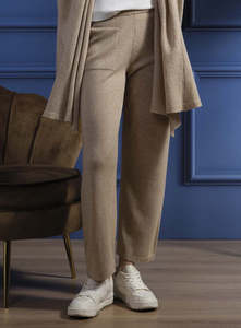 Bottoms Collection In Italy: Made in Italy Soft Cashmere Trousers  - Caterina D.