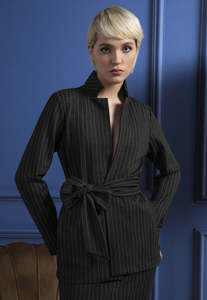 Shirt And Jacket Collection In Italy: Made in Italy Blazer Gessato - Caterina D.