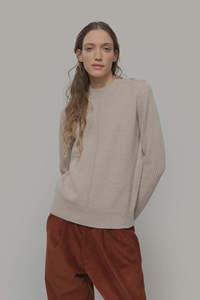 Woman Tops Tunics In Italy: Cashmere Sweater Barbara Beige - Rifo'