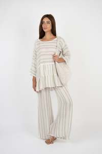 Handmade Linen Tunic Chacha Beige - Marilu