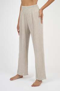 Handmade Linen Trousers Mambo Beige - Marilu
