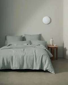 Quilt Covers: Ravello Linen Quilt Cover - Sage | Weave Home Bed Linen