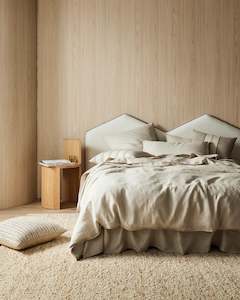 Quilt Covers: Ravello Linen Quilt Cover - Bone | Weave Home Bed Linen