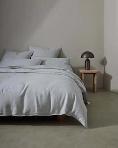 Quilt Covers: Ravello Linen Quilt Cover - Silver | Weave Home Bed Linen