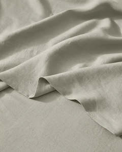 Flat Sheets: Ravello Linen Flat Sheet - Bone | Weave Home Bed Linen