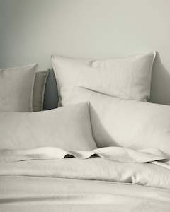 Pillowcases: Ravello Pillowcase Pair - Bone | Standard, King or Euro Size
